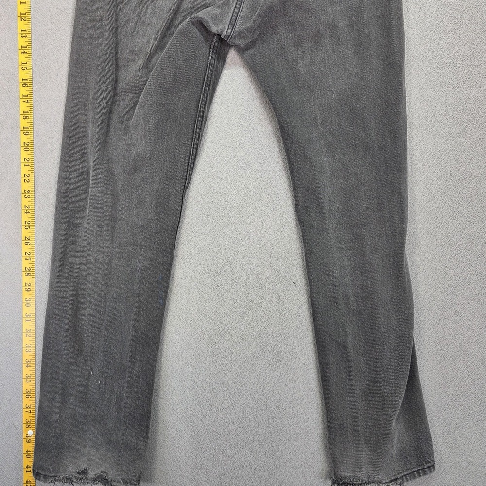 Vintage Levis 501 Jeans Mens Black Made USA Button Distressed 90s Fits 30x30 - Picture 9 of 16